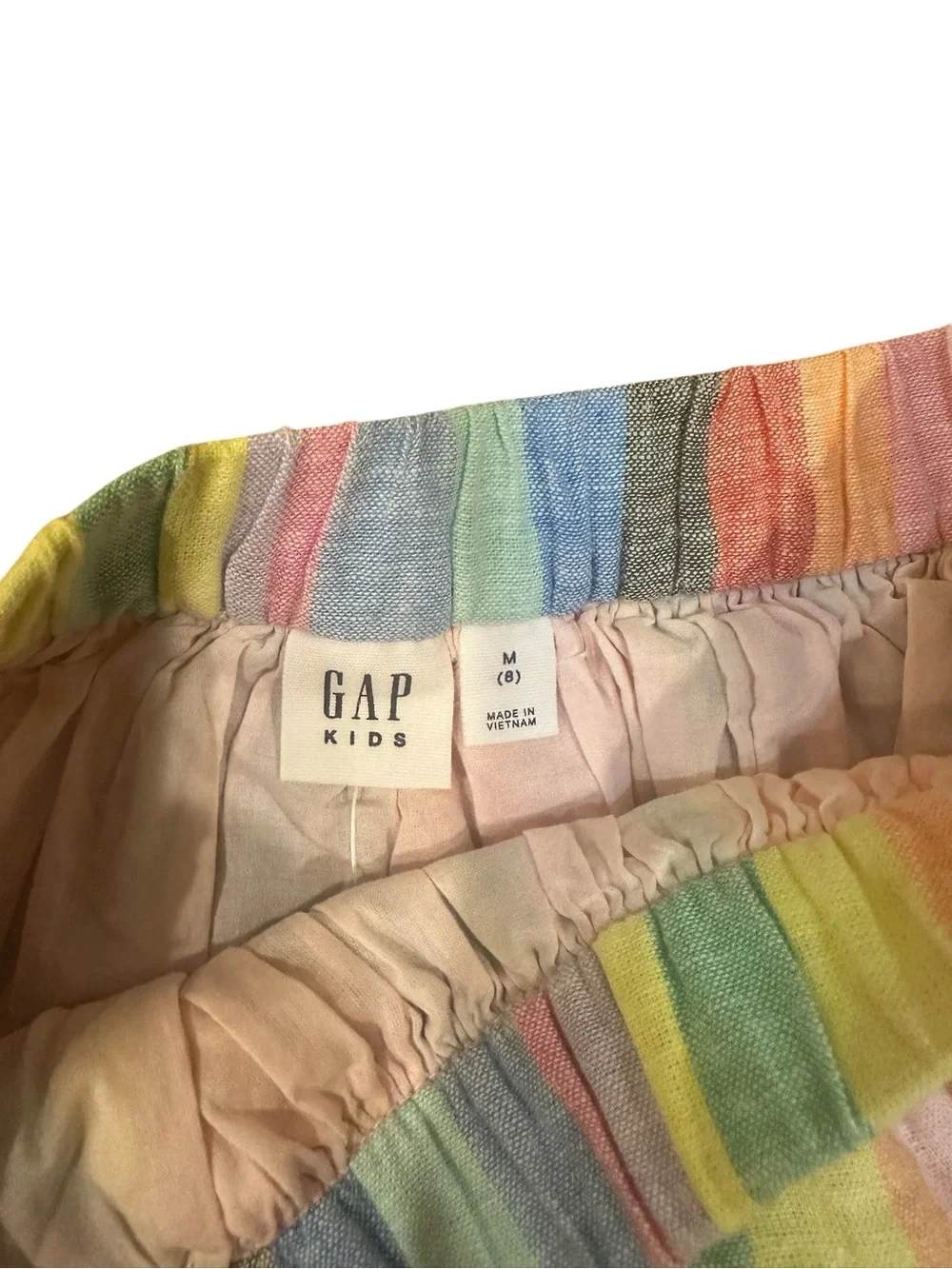 Gap Kids Rainbow Striped Linen Cotton Skirt Size M (8)